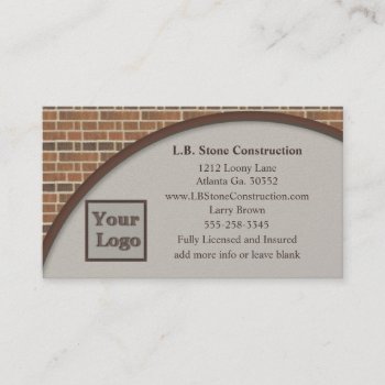 Brick Wall Collection Business Card by SayItNow at Zazzle