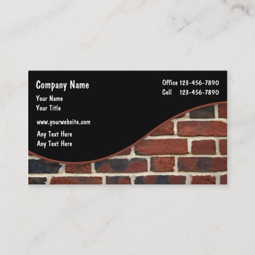Brick Wall Construction Theme Business Card