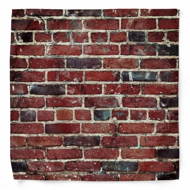 Brick Wall Cool Texture Pattern Bandana (Front)