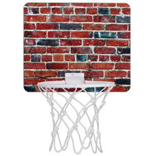 Brick Wall Cool Texture Pattern Mini Basketball Hoop
