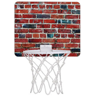 Brick Wall Cool Texture Pattern Mini Basketball Hoop