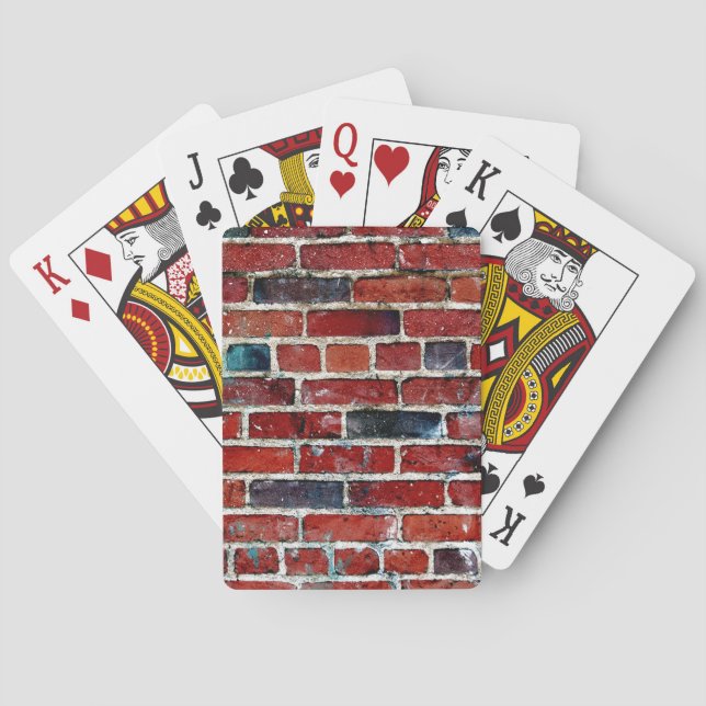 Brick Wall Cool Texture Poker Cards (Back)