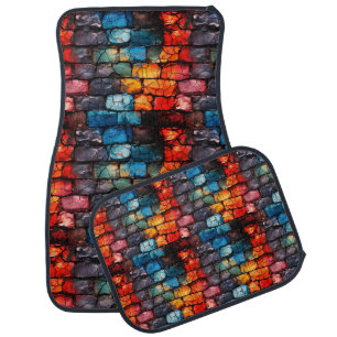 Brick Wall Design Car Floor Mat
