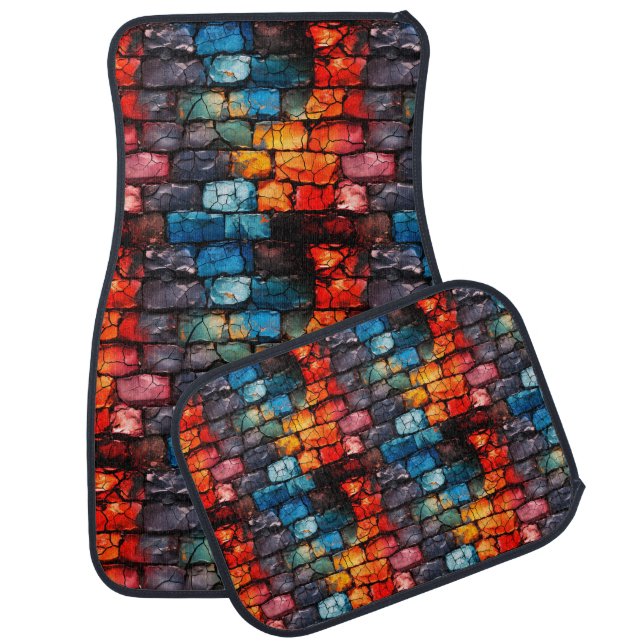 Brick Wall Design Car Floor Mat (Set)