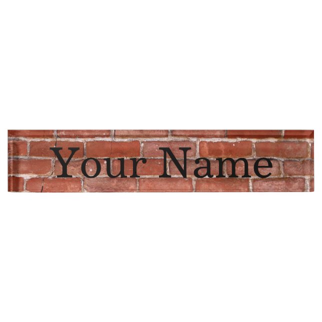 Brick Wall Desk Name Plate (Front)
