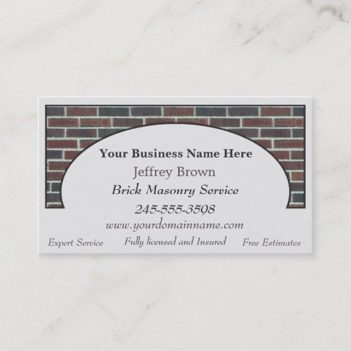 Customizable Brick Wall Framed Business Cards
