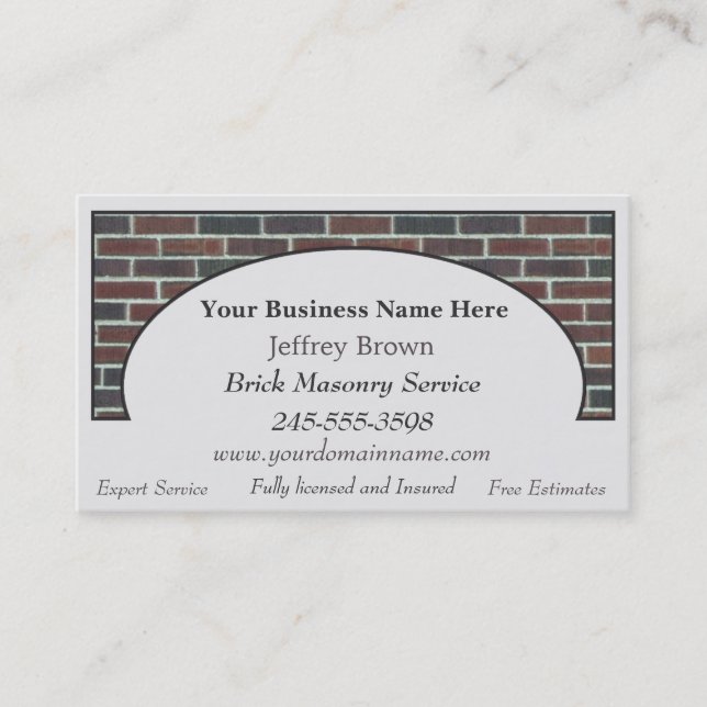 Brick Wall Framed Business Cards (Front)