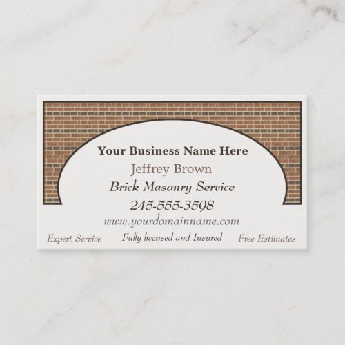 Brick Wall Framed Business Cards