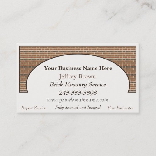 Customizable Brick Wall Framed Business Cards