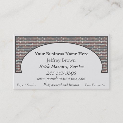 Customizable Brick Wall Framed Business Cards