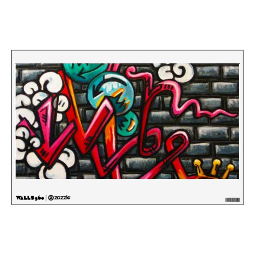 Brick Wall Graffiti 12x18Wall Decal