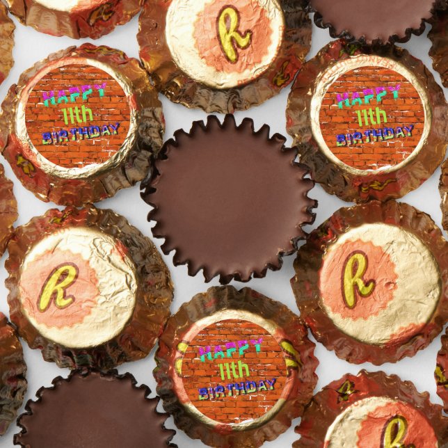 Brick wall graffiti birthday  reese's peanut butter cups (Assorted)