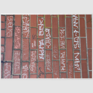 Brick Wall Graffiti Decoupage Paper