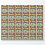 [ Thumbnail: Brick Wall Graffiti Inspired 48th Birthday + Name Wrapping Paper ]