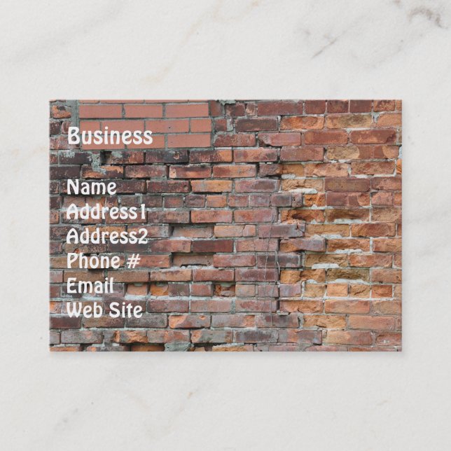 Brick Wall Grunge Business Card (Front)