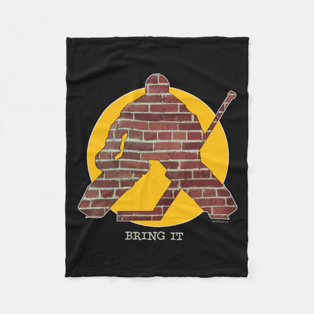 Brick Wall Hockey Goalie Fleece Blanket Zazzle