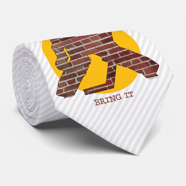 Brick Wall Hockey Goalie Neck Tie (Rolled)