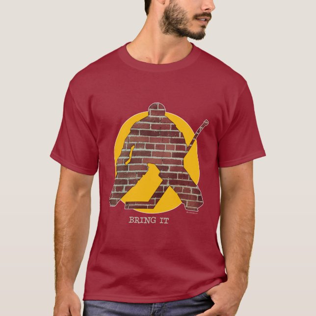 Brick Wall Hockey Goalie T-Shirt (Front)