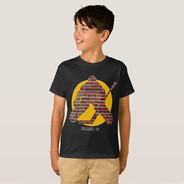 Brick Wall Hockey Goalie T-Shirt Zazzle