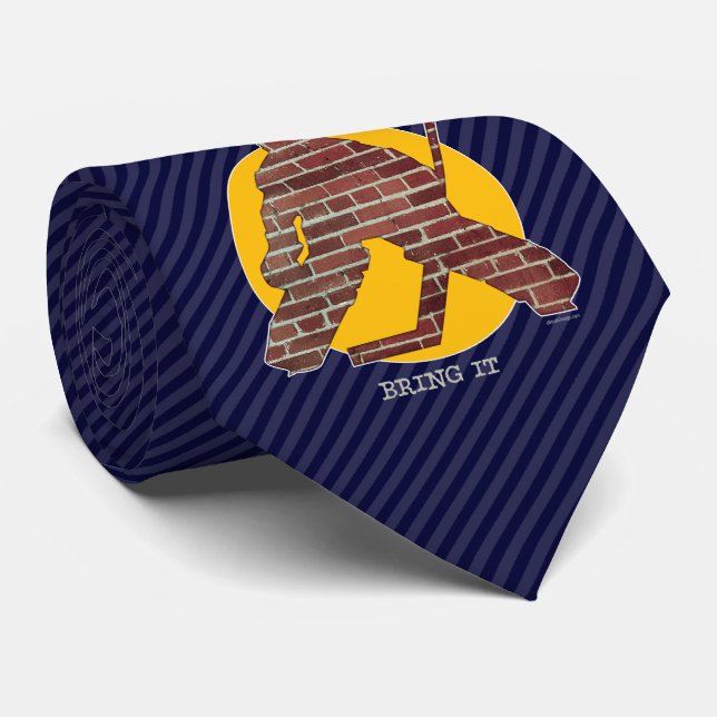 Brick Wall Hockey Goalie Tie (Rolled)