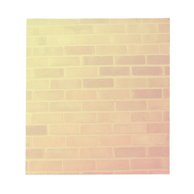 Brick Wall in Orange and Yellow Notepad Jotter (Front)