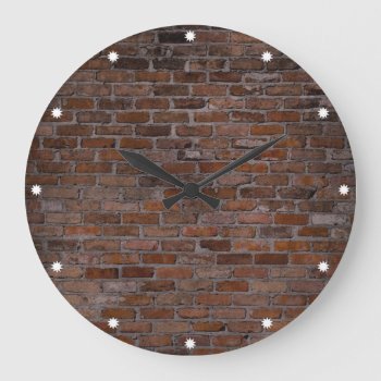 Brick Wall Large Clock by theunusual at Zazzle