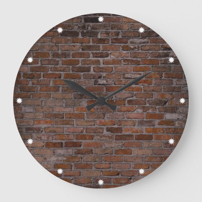 Brick Wall Large Clock (Front)