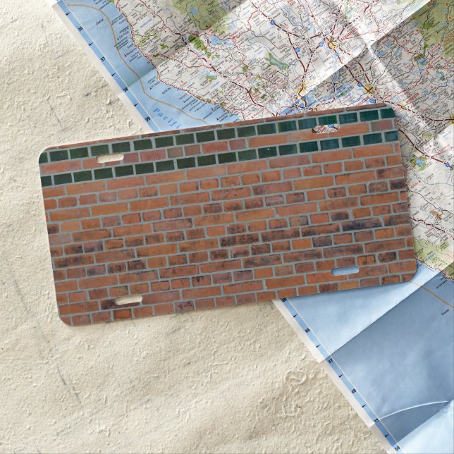 brick wall license plate (In Situ)