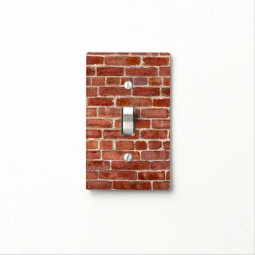 Brick Wall Plate – 1-Gang Rocker Toggle Light Switch Cover For Kids Bedroom & Game Room (Light Green)