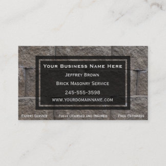Brick Wall Mason Business Cards