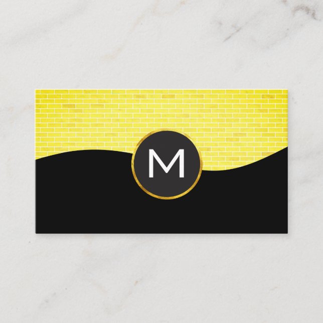 Brick Wall |  Monogram Business Card (Front)