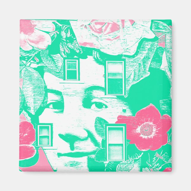 brick wall mural magnet (Front)