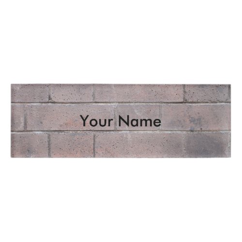 Brick Wall Name Tag