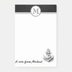 Brick wall nautical  anchor monogram
