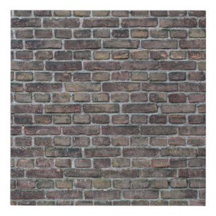 Brick wall old dark brick wall faux canvas print