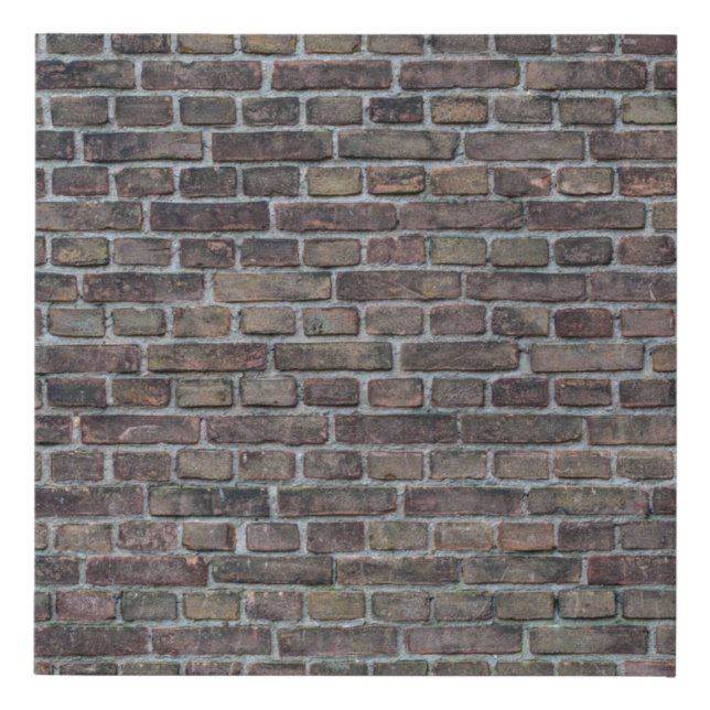 Brick wall old dark brick wall faux canvas print (Front)