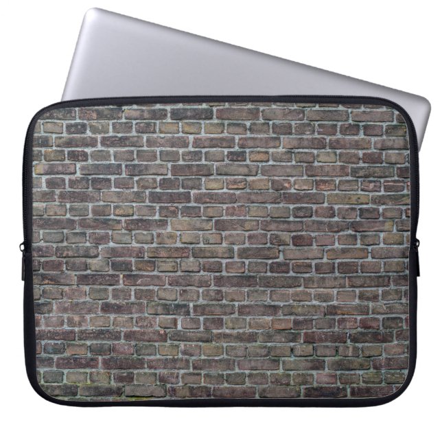 Brick wall old dark brick wall laptop sleeve (Front)