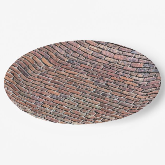 Brick Wall  Paper Plates (Angled)