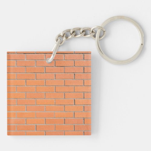 Brick wall pattern keychain