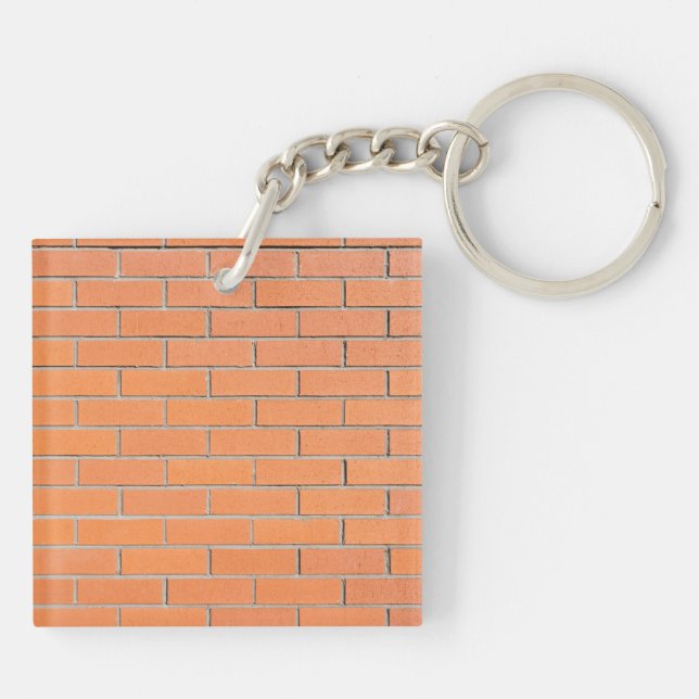 Brick wall pattern keychain (Back)