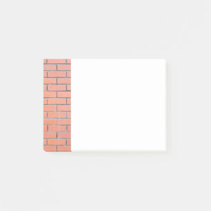 Brick wall pattern post-it notes