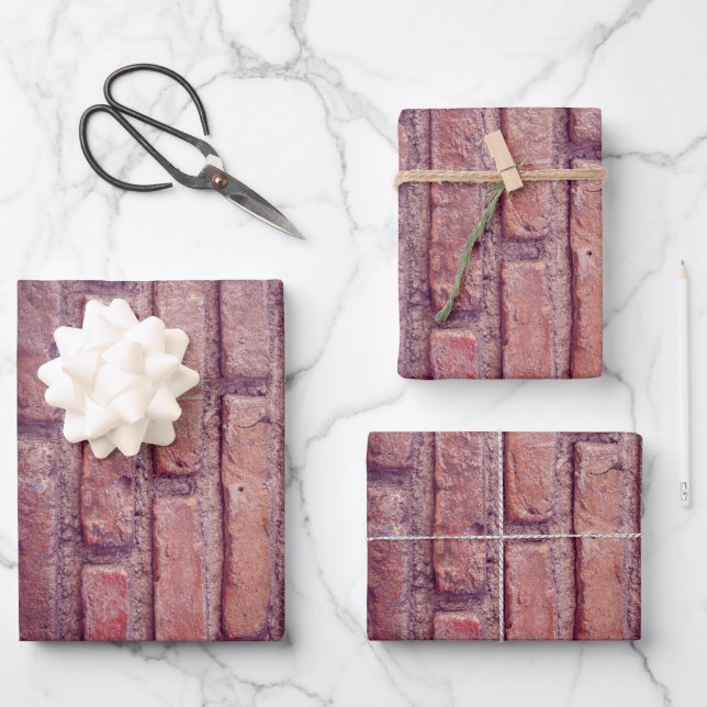 Brick Wall Pattern Wrapping Paper | Industrial  (Front)