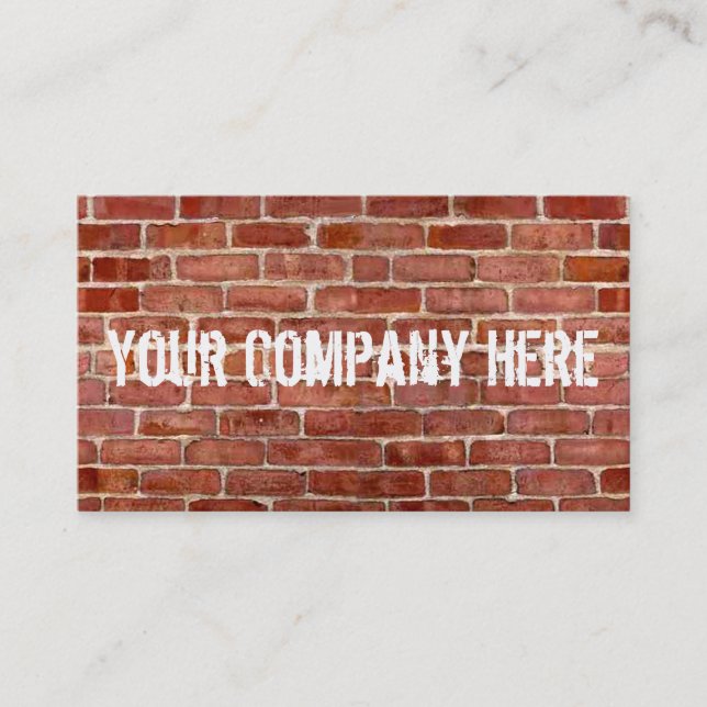 Brick Wall Personalized Graffiti Business Cards (Front)