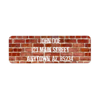 Brick Wall Personalized Graffiti Re Address Labels