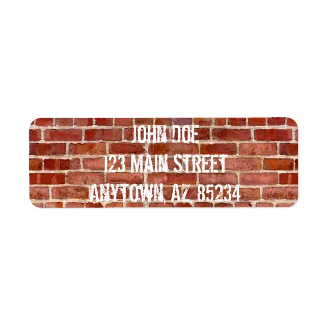 Brick Wall Personalized Graffiti Re Address Labels (Front)