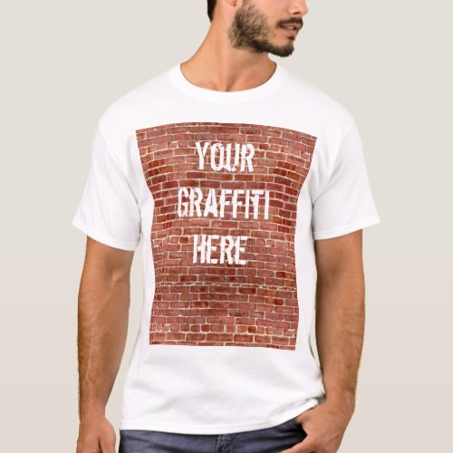 Brick Wall Personalized Graffiti T_Shirt