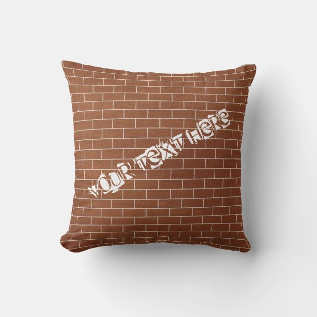 Brick Wall Pillows Personalized Text (Front)