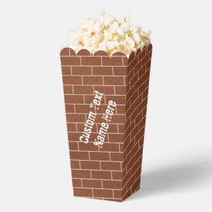 Brick Wall Popcorn Box with Custom Text