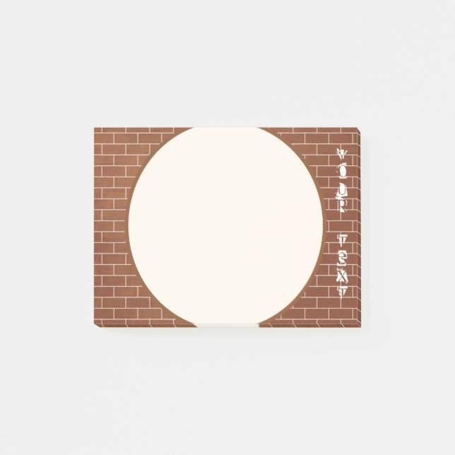 Brick Wall Post-it® Notes Custom Text Your Name (Front)