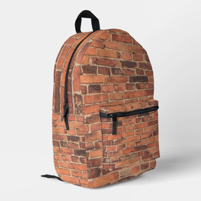 Brick Wall Printed Backpack (Back Corner Left)